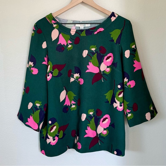 Boden Tops - BODEN 10 Alda Top in Heathland Posy • Floral Crease Resistant Travel Blouse
